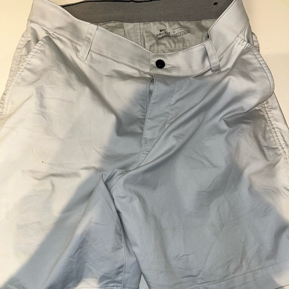 Nike Light Gray Men's Flat Front Shorts